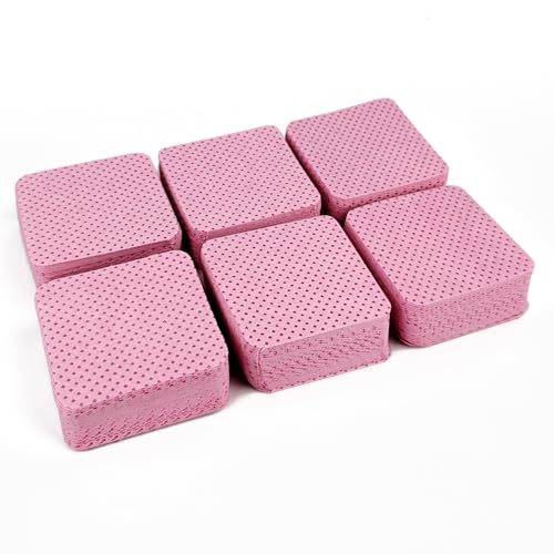 150 Pcs Lint Free Nail Wipes, Non-Woven Nail Polish Remover Pads Nail Polish Wipes for Nail Polish Removal Eyelash Extensions DIY Nail Art Supplies (Pink)