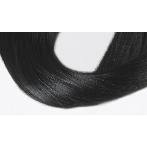 TRESSMATCH 20"-22" Remy (Remi) Human Hair Clip in Extensions Off Black (Color #1b) 10 Pieces(pcs) Thick to Ends Full Head Luxury Set [Set weight: 5.7oz/160grams] ¡¦