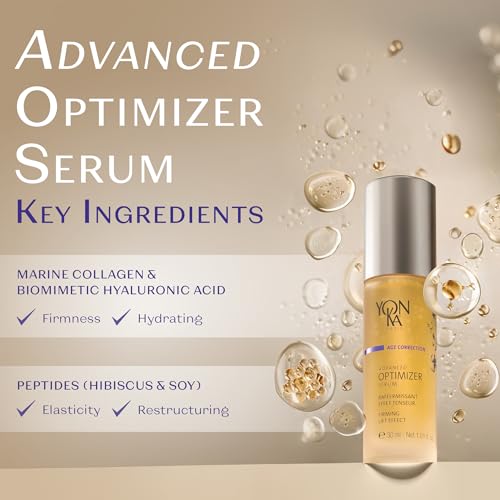 Yon-Ka Advanced Optimizer Serum | Anti-Aging Face Serum Gel with Marine Collagen and Hyaluronic Acid | Clinically Proven to Firm and Lift Skin | Paraben-Free | 1.01 fl oz
