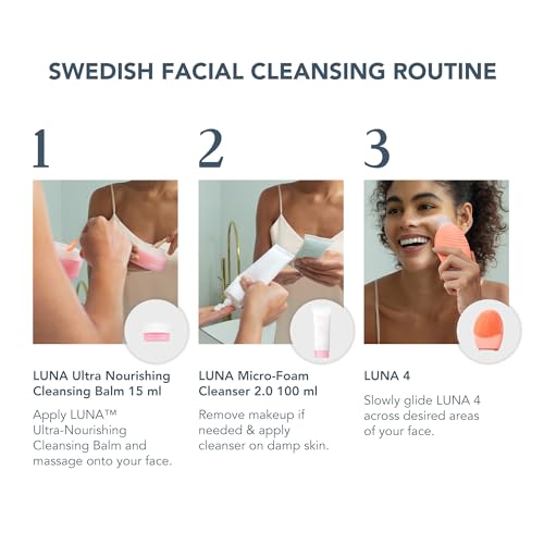 FOREO LUNA 4 Face Cleansing Brush | Firming Face Massager | Anti Aging Face Care | Enhances Absorption of Facial Skin Care Products | Simple Skin Care Tools