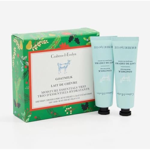 Crabtree & Evelyn Goatmilk Bar Soap 6.5 oz & Hand Therapy .9 oz Set