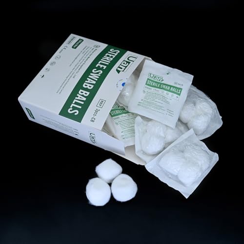 Medical Cotton Balls - Sterile Cotton Ball for Medical Use, 100% Cotton Sterile (3balls/Pack; 20pack/Box)