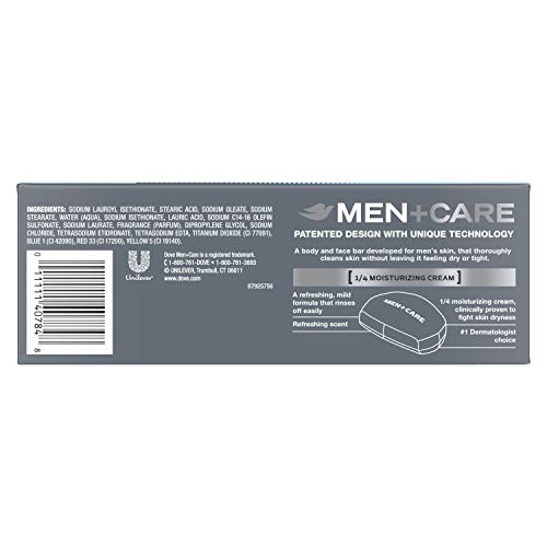 Dove Men+Care Body Soap and Face Bar to Hydrate Skin Clean Comfort More Moisturizing Than Bar Soap 3.75 oz 6 Bars