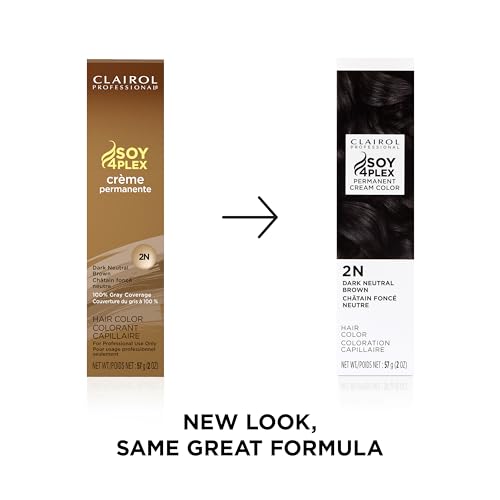 Clairol Professional Permanent Cream Hair Color | Blonde, Brown, Black, & Red-Violet Shades for 100% Gray Coverage | Deep Conditioning & Fade Resistant Results