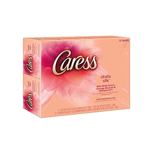 Caress Beauty Bar - Daily Silk White Peach and Silky Orange Blossom - 4 Ounce (Pack of 2)