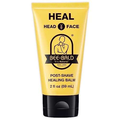 Bee Bald HEAL Aftershave for Men Healing Balm, Immediately Calms & Soothes Damaged Skin, Treats Bumps, Redness, Razor Burn & Other Shaving Irritations (2 Fl Oz)