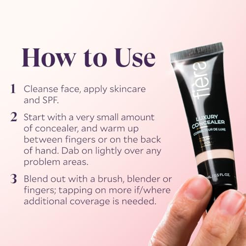 Fi?ra Luxury Concealer & Foundation with Anti-Aging Ingredients - Full Coverage for Dark Circles, Wrinkles, Fine Lines, and Spots, All-Day Wear For Mature Skin - Bisque, 0.5 FL. OZ. / 15 ML