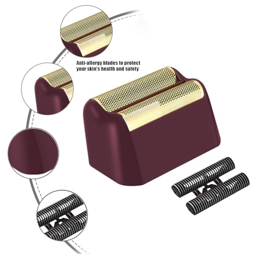 2 Pack Professional 5 Star Series Finale Shaver Replacement Foil and Cutter Bar Assembly Compatible With Wahl Shaver Foil 7031-100, 7043-100 Super Close Shaving Replacement Heads£¬ (Black)