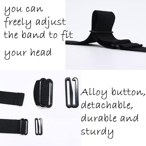 2 PCS Adjustable Elastic Band for Wigs Removable Wig Band Nonslip Wig Strap Black Elastic Bands for Glueless Wig Making Wig Cap Accessories