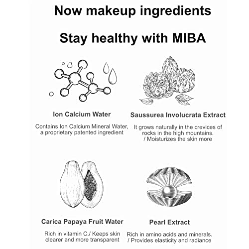 MIBA Ion Calcium Mineral BB Cream 50ml / 1.69 fl.oz Patent raw material mineral ion calcium. Thin but overwhelming coverage. Long lasting power. Excluding chemicals as much as possible