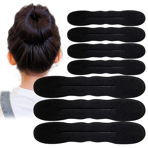 10PCS Hair Bun Maker for Women, Magic Snap Roll Sponge Curler Clips, Easy Donut Maker for Easy Bun Twister, Ballet Buns, French Twist, Updo's, Waves & more - Strong, Flexible, Reusable