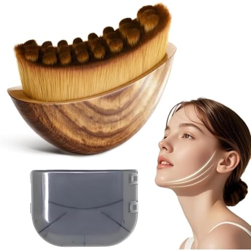Lymphatic Contour Face Brush for Sculpting ? Anti-Puffiness, Detox & Lift, Improves Skin Glow & Absorption ? Precision-Fit Massager for Daily Tension Relief (Gray)