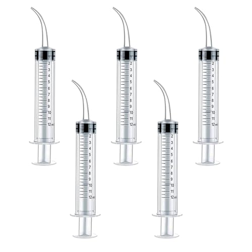 Tonsil Stone Remover Wisdom Teeth Cleaner Dental Irrigation Cleaning with Curved Tip for Oral Dental Care Feed Pets 5 Pcs
