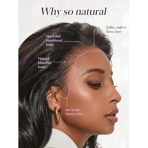 LUVME HAIR NatureMAX¢â 13x4 Loose Body Wave HD Lace Front Wigs Human Hair Pre Plucked 180% Density Frontal Wigs Human Hair for Women Glueless Wigs Flexi-Fit Drawstring Cap 18 inches