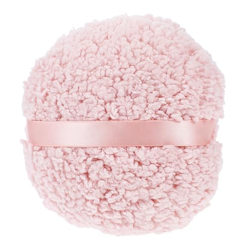 6'' Body Powder Puff - Ultra Soft, Large Round Velour, Reusable Face & Body Powder Applicator