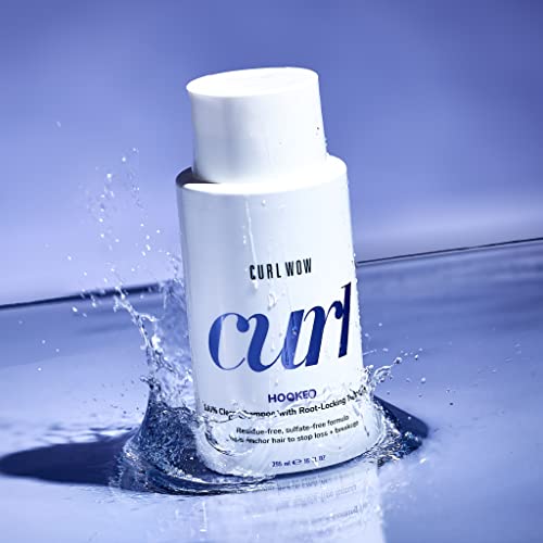COLOR WOW Curl Wow Hooked 100% Clean Shampoo with Root-Locking Technology ? Rich-lathering, sulfate-free formula leaves no residues + helps anchor hair to stop shedding