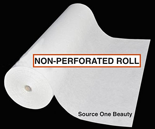 Source One Beauty Disposable Bed Sheets Rolls for Massage Facial Waxing and Body Treatments 24" x 300' Non-Woven Material Non-Perforated (1 Roll)
