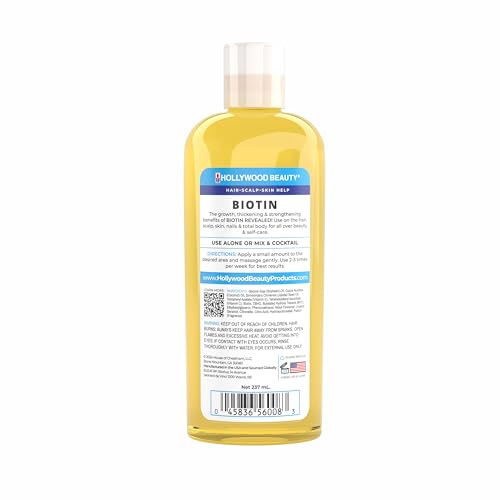 Hollywood Beauty Biotin Oil for Hair, Scalp, and Skin (8 fl oz)