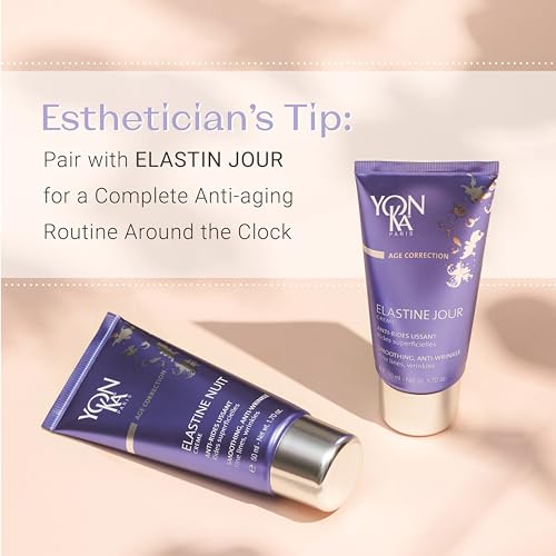 Yon-Ka Elastine Nuit Anti-Wrinkle Night Cream | Anti Aging Facial Moisturizer and Eye Cream | Soften Fine Lines and Wrinkles with Vitamin C and Elastin Peptides | Paraben-Free | 1.70 oz
