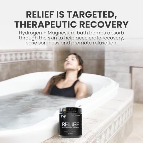 New Relief Hydrogen Bath Bomb Tablets: Relax Muscles, Soothe Discomfort, and Recover Naturally ? Magnesium Hydrogen Soak (180 Tablets)