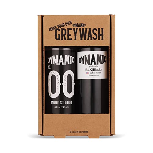 Dynamic Color Co - Make Your Own Greywash Tattoo Ink Set, Includes 8 oz Bottle Set of Black Ink and Mixing Solution