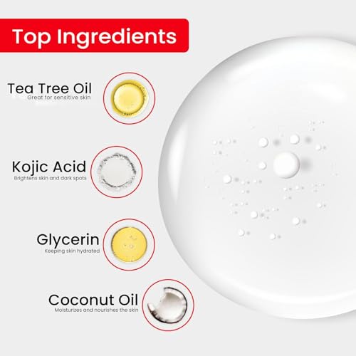 Kojie San Skin and Body Soap ? Original Kojic Acid, Soap Bar with Coconut & Tea Tree Oil ? 3 x 65g Bars