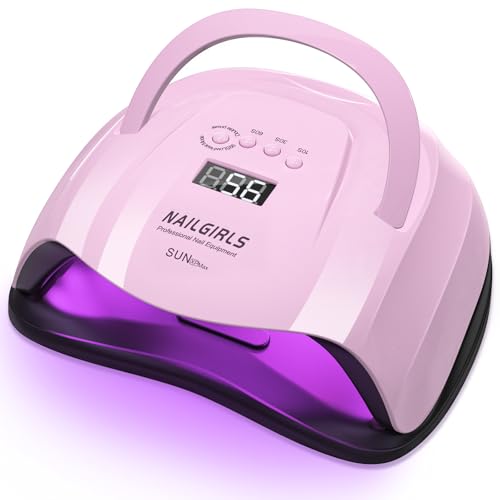 Nail Lamp, NAILGIRLS 268W LED UV Professional Fast Curing Nail Light for Nails Gel Polish Nail Dryer with 4 Timer Setting & LCD Display Screen, Auto Sensor