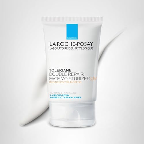 La Roche-Posay Toleriane Double Repair UV SPF Moisturizer for Face, Daily Facial Moisturizer with Sunscreen SPF 30, Niacinamide and Glycerin, Oil Free, Moisturizing Sun Protection
