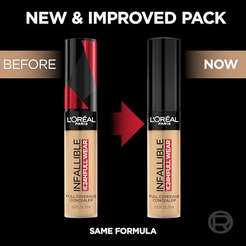 L'Oreal Paris Makeup Infallible Full Wear Waterproof Matte Concealer, Full Coverage, Ivory, 0.33 fl. oz.