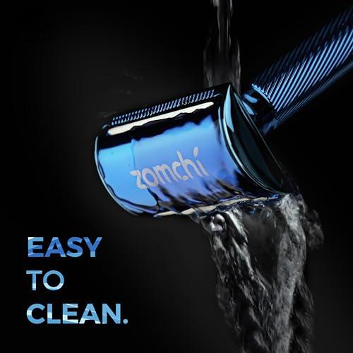 ZOMCHI Double Edge Safety Razor for Men & Women, [New Version 2.0 ] Metal Razor with 10 Double Edge Safety Razor Blades, Single Blade Razor ? Noble Blue