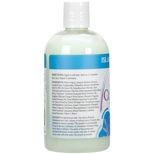 Ginger Lily Farms Botanicals Moisturizing Conditioner for Dry Hair, Island Tranquility, 100% Vegan & Cruelty-Free, Green Tea Lemongrass Scent, 12 Fl Oz