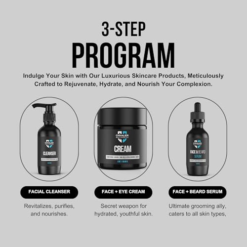 Mens Face Wash with Caviar Extract and Hyaluranic Acid - Skin Care for Men, Men Skin Care, Effective Beard Wash - Premium Men's Skincare Solution Facial Cleanser