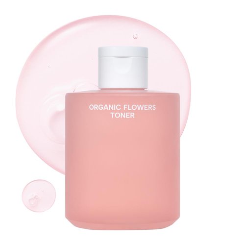 Whamisa Organic Flowers Toner Deep Rich, 97.4% Organic, Facial Toner, Essence, Damask Rose Flower Oil, Waterless Formula, Hydrating, Moisturizing (200ml)