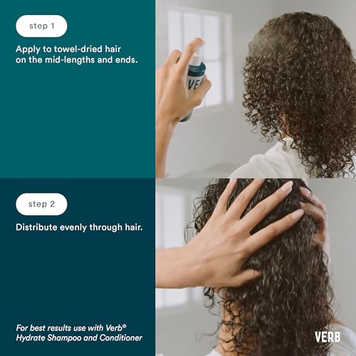 VERB Hydrate Leave-In Conditioner, 6.5 fl oz ? Nourish Dry + Frizzy Hair - Smooth + Detangle - Amber + Warm Jasmine Scent