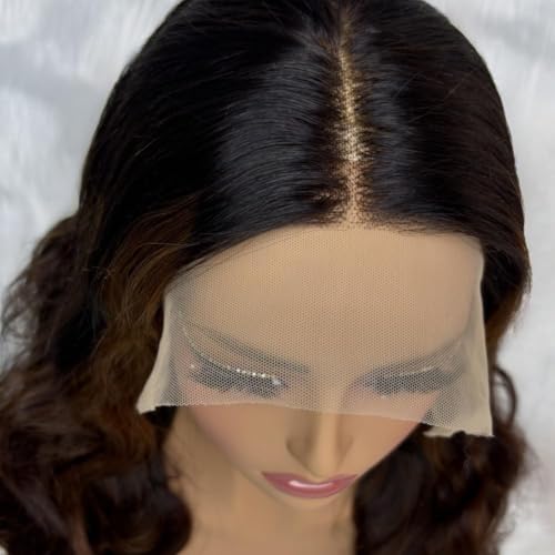 Brown Highlight Wig Human Hair Body Wave 13x4 Lace Front Wigs Human Hair Transparent Lace Wig Pre Plucked with Baby Hair Natural Hairline£¨20INCH£©