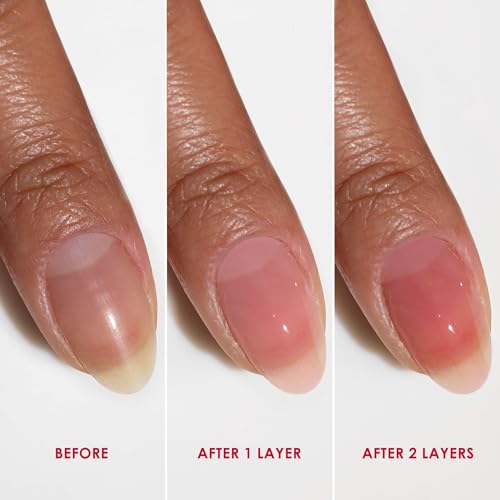 Dermelect Perfectly Polished Nail Rehab Kit ? Nail Concealer & Strengthener Duo with Peptides, Squalene & Optic Brighteners for Damaged Nails, Natural Pink Tint, Glossy Finish, 2-Piece Set