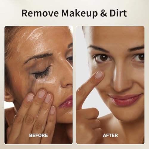 Makeup Remover Cleansing Balm - Olive Oil Based Cleanser for Face&Body - Melts From Balm to Milky Lather-For All Skin Types, 2pcs