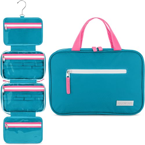 Eco Sun Hanging Travel Toiletry Bag ? Designed in Hawaii ? Water-resistant Travel Organizer for Bathroom Accessories