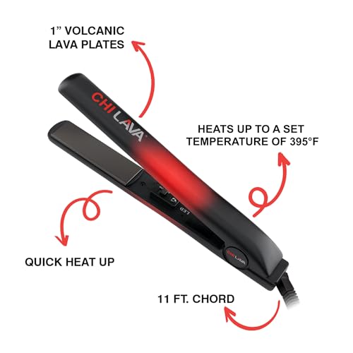 CHI Lava Ceramic Flat Iron, Hair Straightener for an Even & Smooth Finish