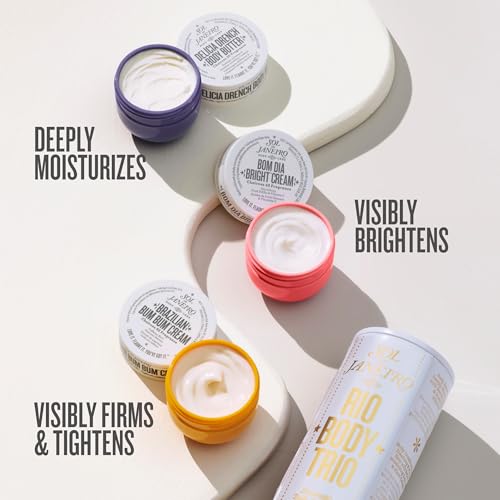 Sol de Janeiro Rio Trio Mini Vanilla Body Cream Trial Set | Travel Size Skincare | Gift Set | $48 Value