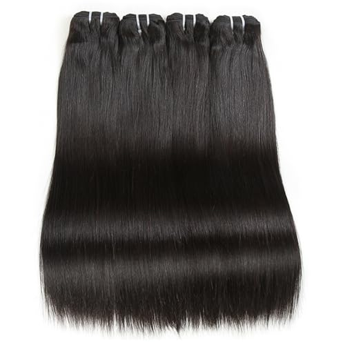 Liang Dian 14 Inch Straight Human Hair 4 Bundles Natural Color 12A Brazilian Virgin Hair 100% Unprocessed Straight Human Hair Bundles(14" 14" 14" 14")