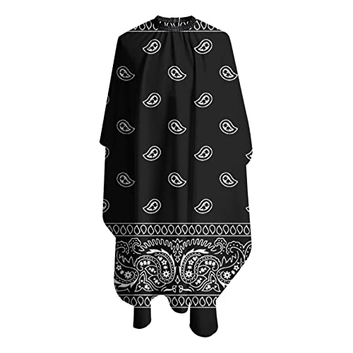 VERTEX&KAIBIN Barber Cape for men Hair Cutting,Black Paisley Cool cape designer,professional barber supply capes