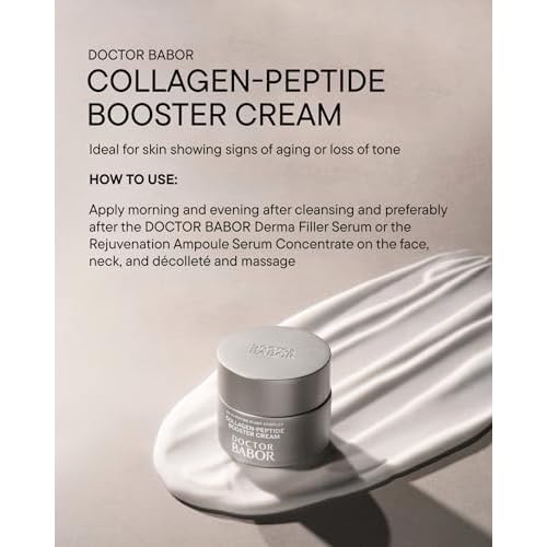 BABOR DOCTOR Collagen-Peptide Booster Cream, Peptide Plant Complex, Supports Collagen Production while Reducing Wrinkles, Improve Elasticity to Plump and Hydrate the Skin, 1.69 oz