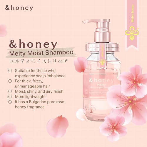 &honey Melty Moist Repair Shampoo & Conditioner Set with Hair Tie