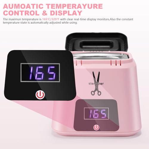 Nail Tool Sterilizer High Temperature 329¢µ for Nail Tools Portable with Glass Beads for Metal Tools Salon & Esthetician Supplies