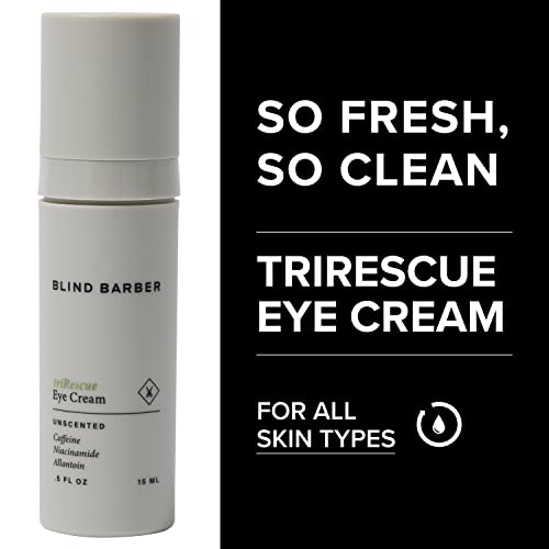 Blind Barber Regimen Skin Care Set - Face Scrub, Under Eye Cream, Supercharged Face Toner, Rice Bran Facial Cleanser & Hydrating Balm - 5 Mens Skin Care Products for Daily Use - (5 Count)