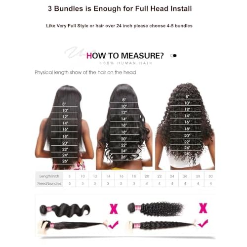 UNICE Deep Wave Human Hair 3 Bundles 16 18 20 inch Unprocessed Brazilian Raw Virgin Hair Quick Weave Extensions for Sew in Natural Color