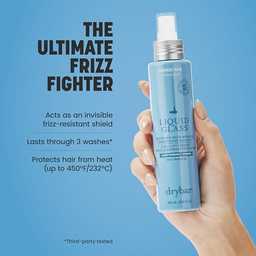Drybar Liquid Glass Moisture-Rich Miracle Smoothing Sealant | Heat Protectant for Hair, Lasts Through 3 Washes for Long-Lasting Frizz Resistance and High-Shine Finish