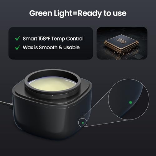 Nose Wax Kit Men, Nose Hair Waxing Kit with 158¡ÆF Smart Temp Control, 40 Sticks, 100g Wax, Painless Nose Hair Removal with USB-C Fast Heating, Upgraded Capacity, Multi-Accessories