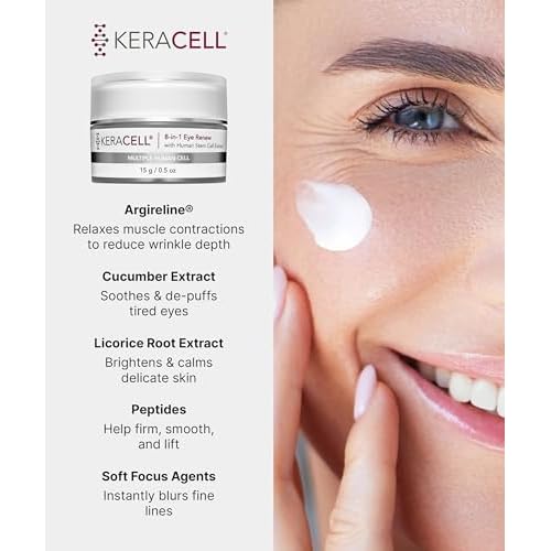 Eye Cream Anti Aging Solution ? 8-in-1 Renew Cream with MHCsc Technology ? Under Eye Cream for Dark Circles - Reduces Puffiness, Fine Lines, Wrinkles ? With Peptides & Cucumber - 0.5 oz